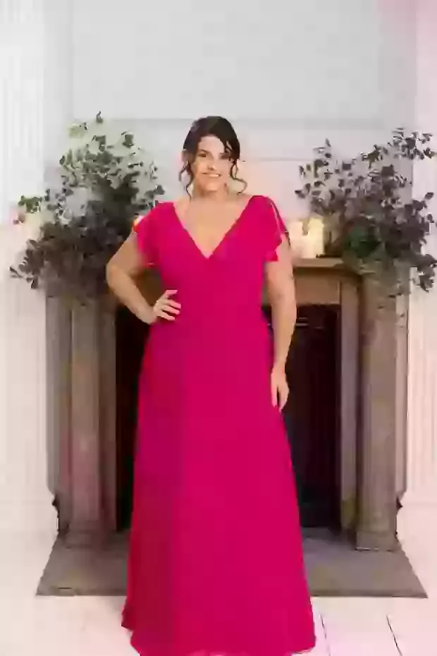 Plus size pink hotsell bridesmaid dresses uk